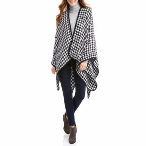 Beulah Houndstooth Poncho